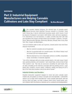 Cannabis waste regulation compliance